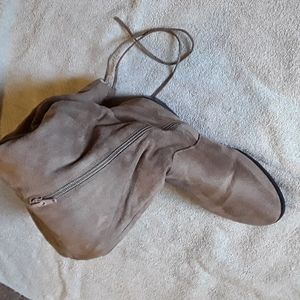 Knee high suede boots